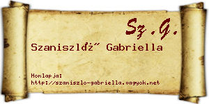 Szaniszló Gabriella névjegykártya